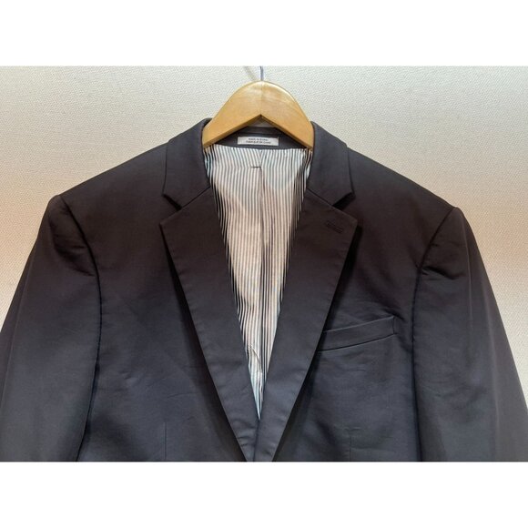 Express Men's Fitted Preppy Photographer Sport Blazer Coat Size 40R Navy - Picture 3 of 13